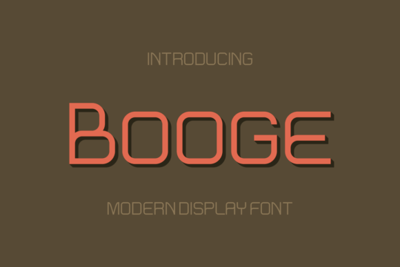 Booge: A Modern Display Font for Creative Branding