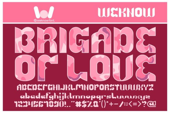 Brigade of Love: A Versatile Display Font for Crafts and Products