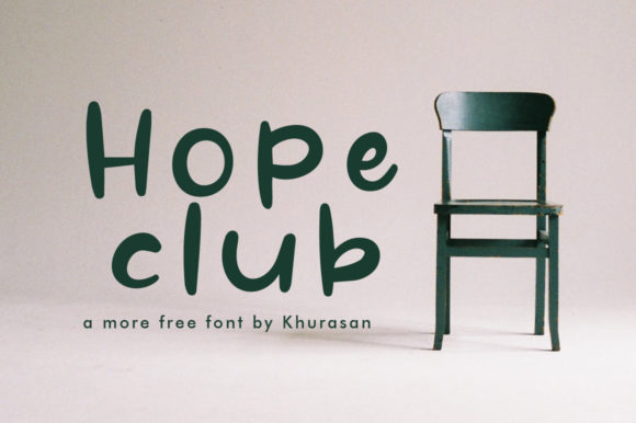 Hope Club: A Modern Display Font for Creative Products