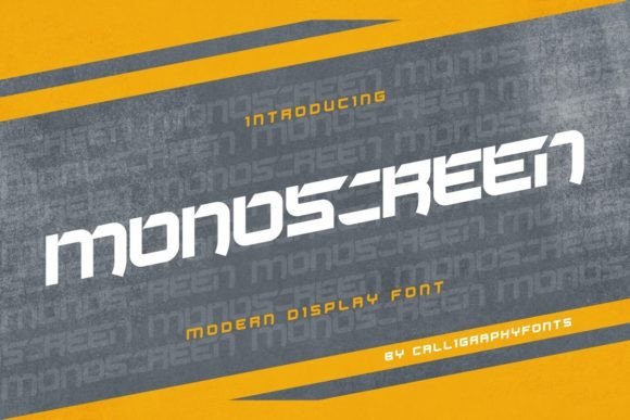 Monoscreen: A Modern Sporty Display Font for Digital Campaigns