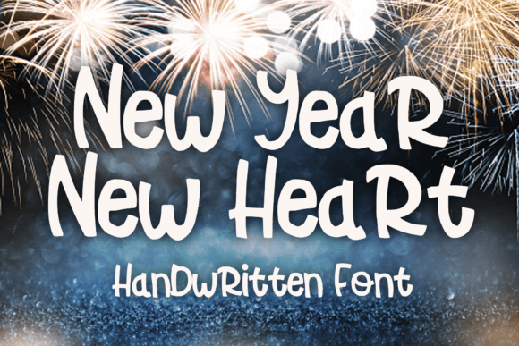 New Year New Heart Font for Cheery Editorial Layouts