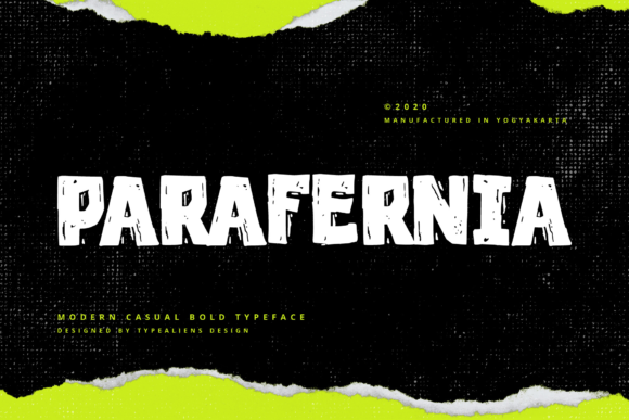 Parafernia: A Rustic Bold Sans Serif Font for Modern Crafts