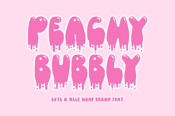 Peachy Bubbly: A Playful Display Font for Creative Brands