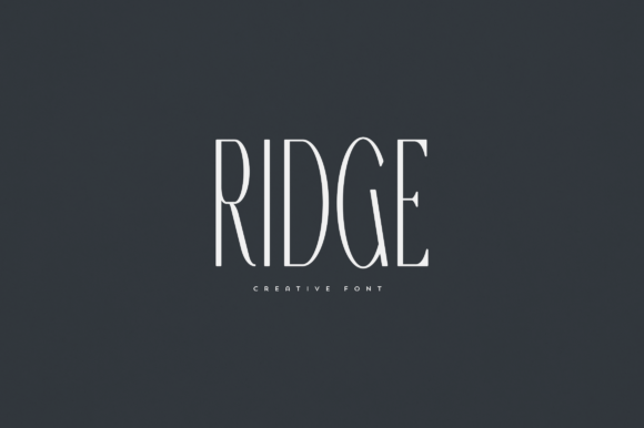 The Ridge Display Font for Editorial Mood and Content Structure
