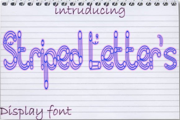 The Striped Letters Display Font for Creative Business Owners