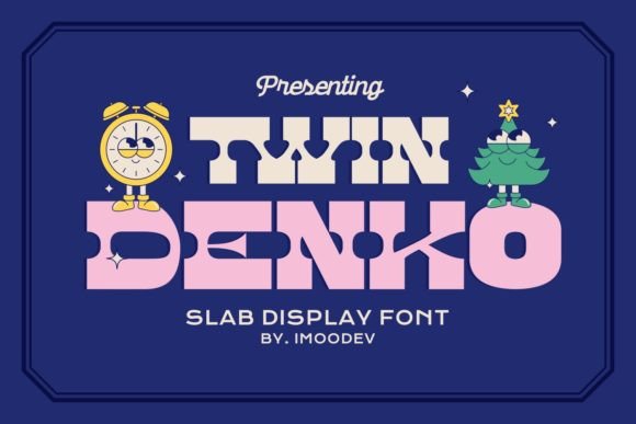 Twin Denko Typeface for Creative Product Design