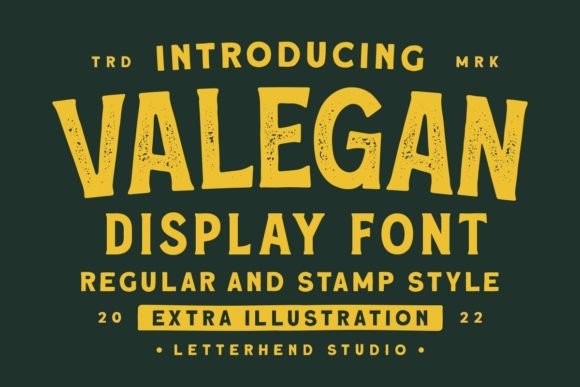 Valegan: A Vintage-Inspired Display Font for Editorial Mood