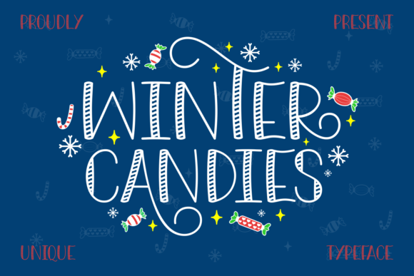 Winter Candies Display Font for Festive Visuals